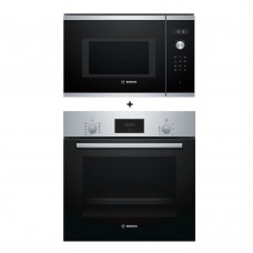 (Bundle) Bosch HBF114BR0K Series 2 Built-in Oven (66L) + BEL554MS0K Series 6 Built-in Microwave Oven (25L)